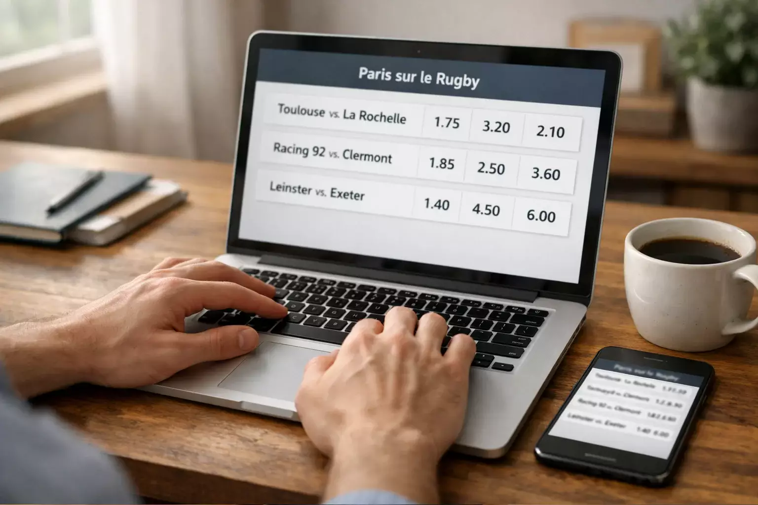 Tableau des cotes de paris sur un écran d'ordinateur portable
